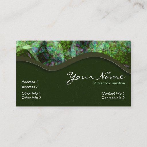 Customizable Green Hills Business Card