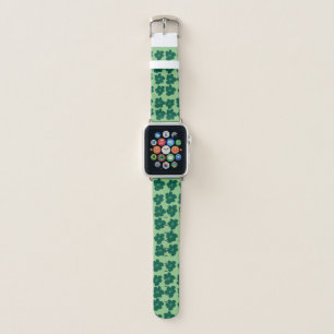 Green Hippie Flowers  apple watch band