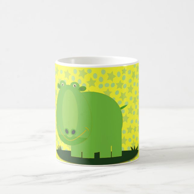 Green Hippo Coffee Mug (Center)