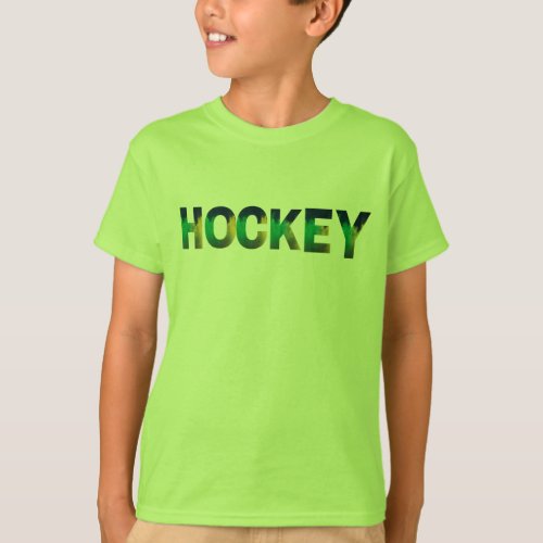 Green Hockey Kids Shirt