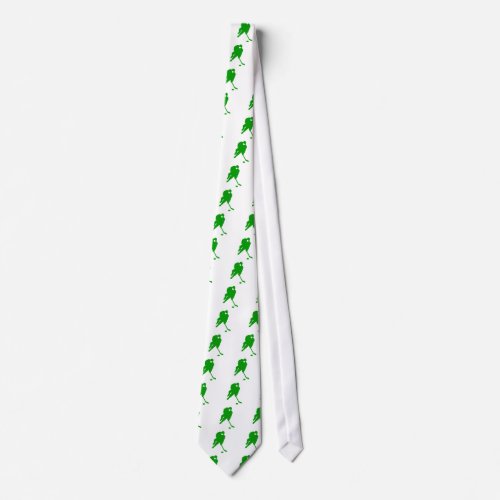 Green Hockey Player Neck Tie