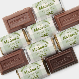 Green Hole in ONE Boy First Birthday  Hershey's Miniatures