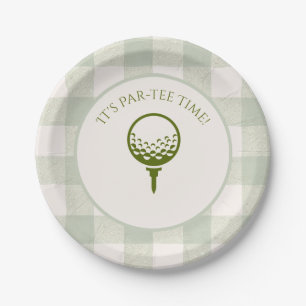 Green Hole in ONE Par-tee time 1st Birthday Paper Plates