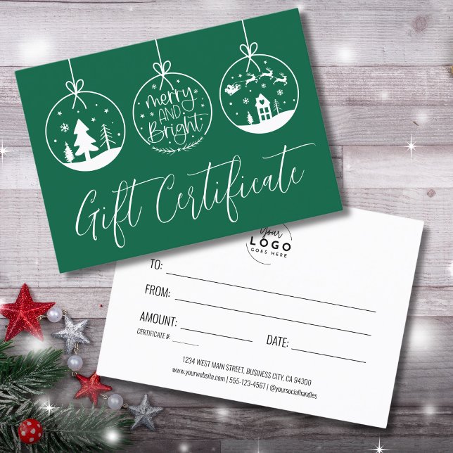 Green Holiday Business Gift Certificate (Green Holiday Business Gift Certificate)