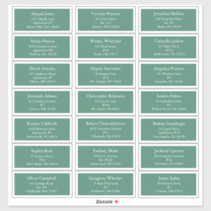 Green Holly Jolly Christmas Guest Address Sticker