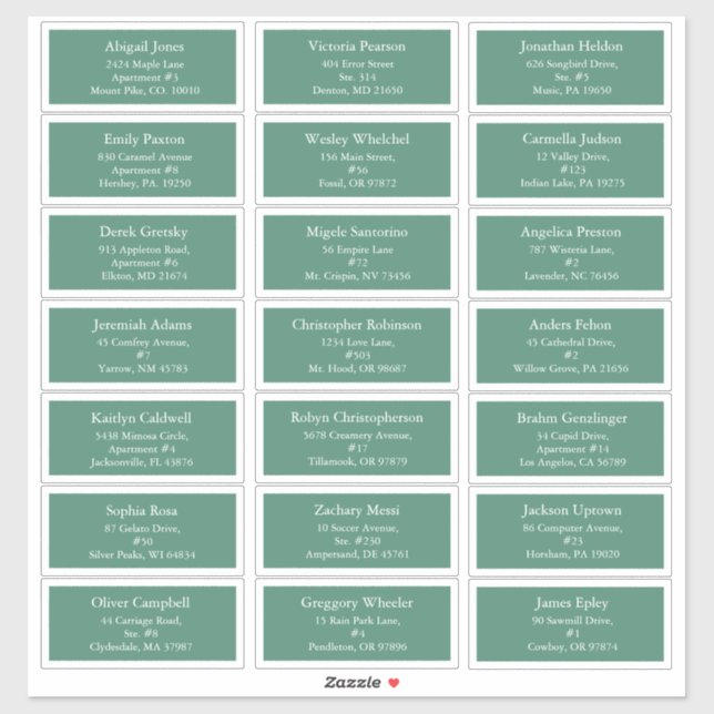 Green Holly Jolly Christmas Guest Address Sticker (Sheet)