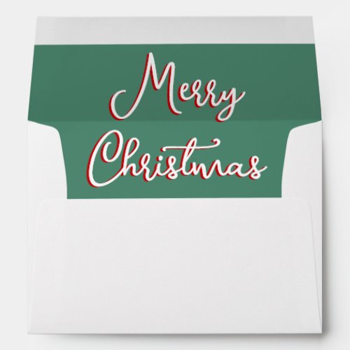 Green Holly Jolly Christmas Mailing Envelope