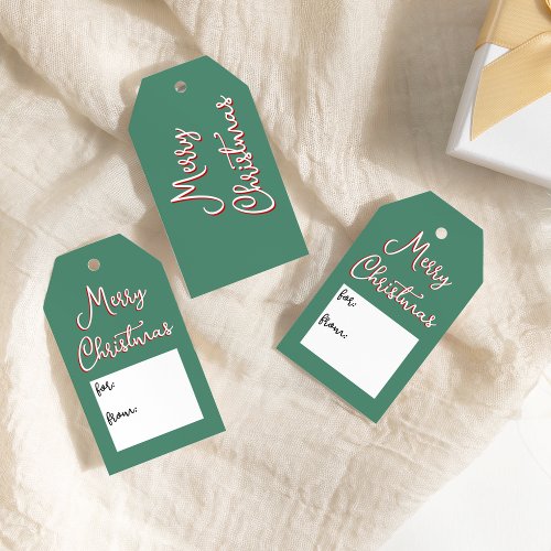 Green Holly Jolly Merry Christmas Simple For From Gift Tags