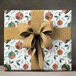 Green Holly Red Poinsettia Christmas Bauble  Wrapping Paper<br><div class="desc">Green Holly Red Poinsettia Christmas Bauble Holiday Wrapping Paper Gift Wrap features a pattern of red and green Christmas baubles accented with holly and poinsettia flowers. Traditional Christmas holiday pattern perfect for holiday gift wrapping. Suitable for family,  friends,  corporate and more. Designed by Evco Studio www.zazzle.com/store/evcostudio</div>