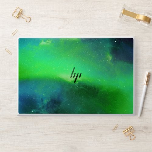 Green Holographic Sky HP Laptop Skin