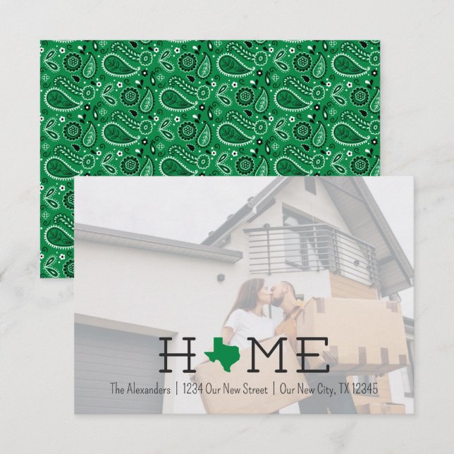 Green HOME Texas Moving Announcement (Front/Back)