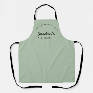 Green Homemade with Love Custom Your Kitchen Apron