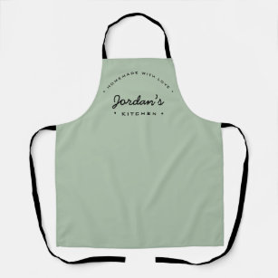 Green Homemade with Love Custom Your Kitchen  Apron