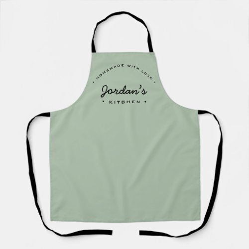 Green Homemade with Love Custom Your Kitchen  Apron