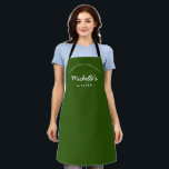 Green Homemade with Love Custom Your Kitchen Apron<br><div class="desc">Get ready to bake up a storm with our Green Homemade with Love Custom Kitchen Apron. This apron is the perfect accessory for any passionate baker, and you can make it even more special by personalizing it with a name of your choice. The stylish typography treatment adds a touch of...</div>