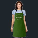 Green Homemade with Love Custom Your Kitchen Apron<br><div class="desc">Get ready to bake up a storm with our Green Homemade with Love Custom Kitchen Apron. This apron is the perfect accessory for any passionate baker, and you can make it even more special by personalizing it with a name of your choice. The stylish typography treatment adds a touch of...</div>