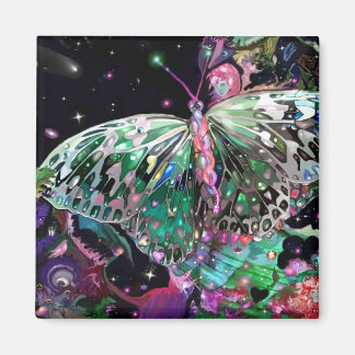 Green Hope Butterfly Rising Magnet
