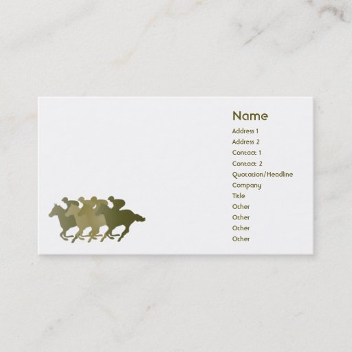 Customizable Green Horse - Business Business Card Template
