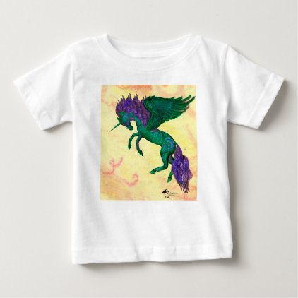 Green Horse Pony Unicorn Pegasus Pegacorn Baby T-Shirt