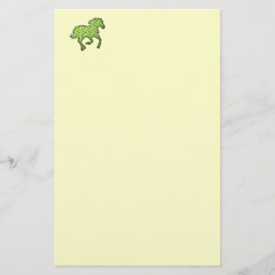green horse stationery