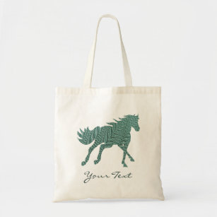 Green Horse Tote Bag
