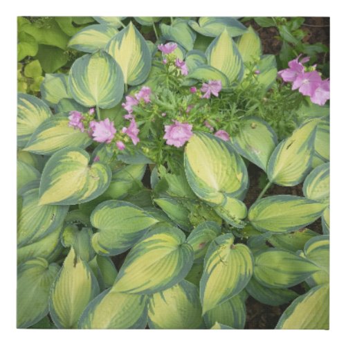 Green Hosta Leaves Botanical Canvas Wall Art Print