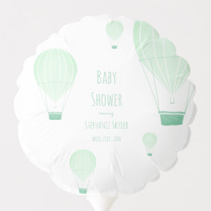 Green Hot Air Balloon Baby Shower