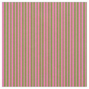 Green & Hot Pink Colored Lines Fabric