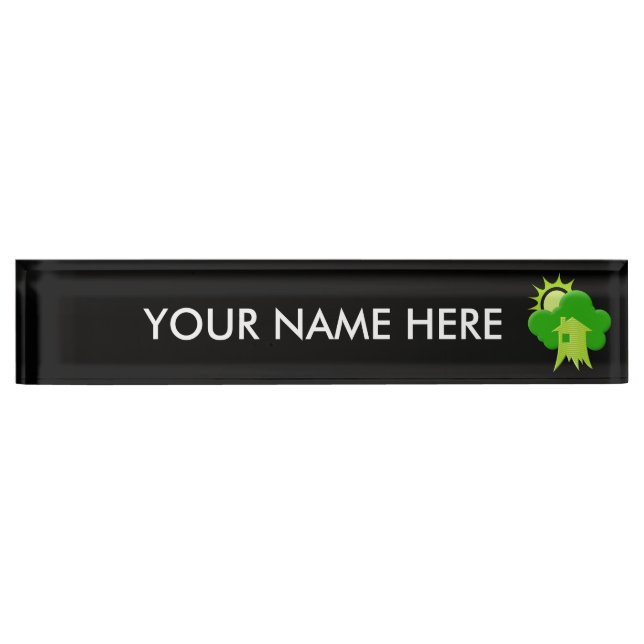 Green House Desk Name Plate (Front)