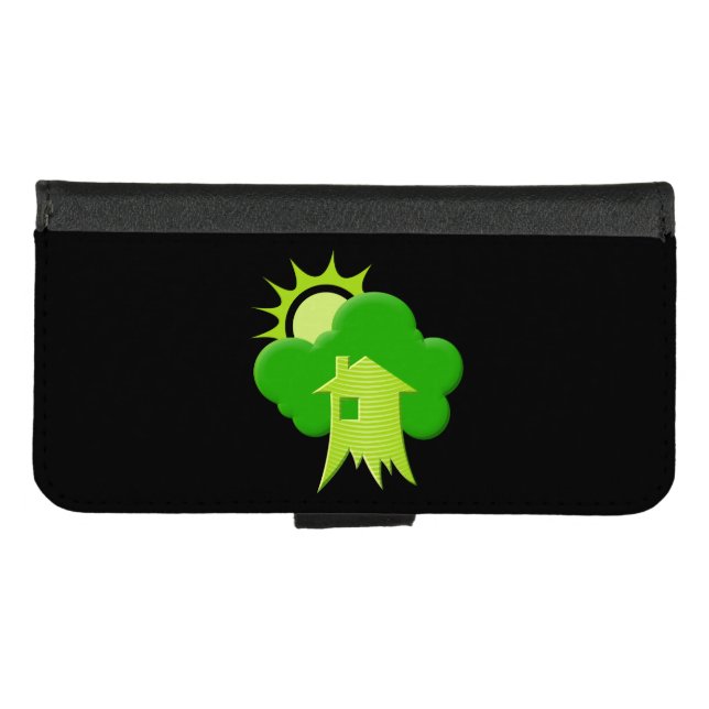 Green House iPhone Wallet Case (Front (Horizontal))