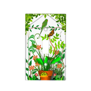 Green house light switch cover