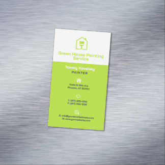 Green House Painting Business Card Magnet