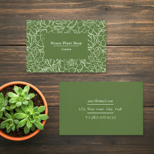 Green House plant shop botanical Business Card