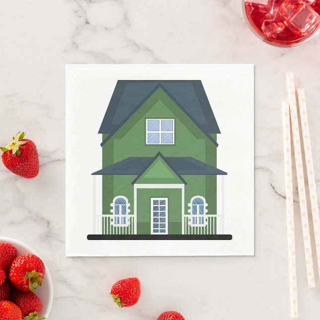 Green House Residential Building Napkins (Creator Uploaded)