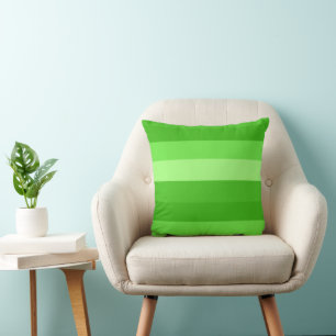 Green Hues Monochrome Throw Pillow