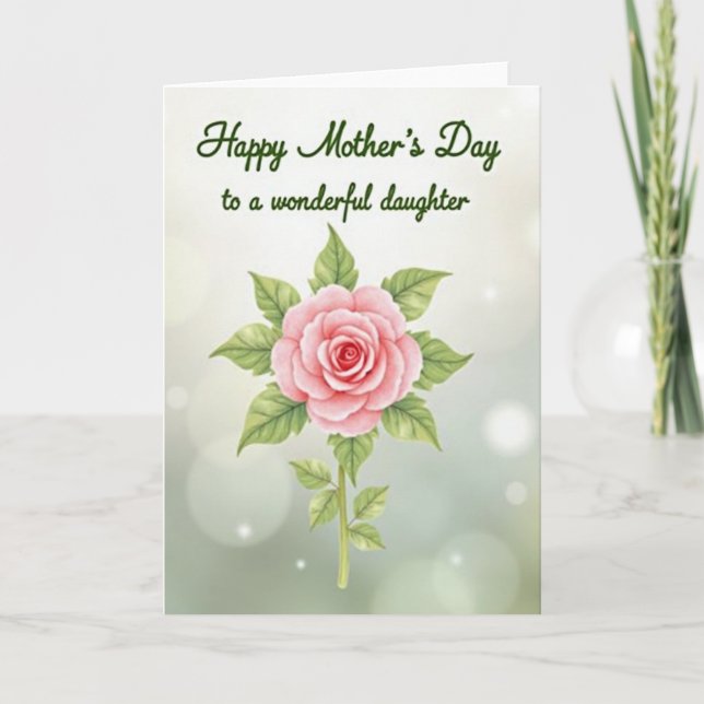 Green Hues Mothers Day Card (Front)