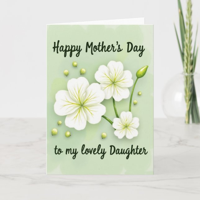Green Hues Mothers Day Daughter Card (Front)