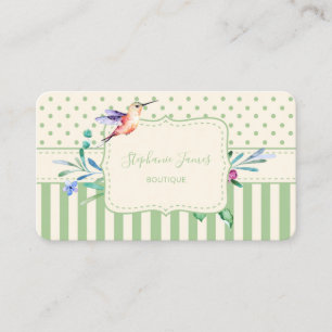 Green Hummingbird Boutique Floral Business Card
