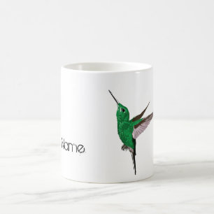 Green Hummingbird Custom Name Coffee Mug
