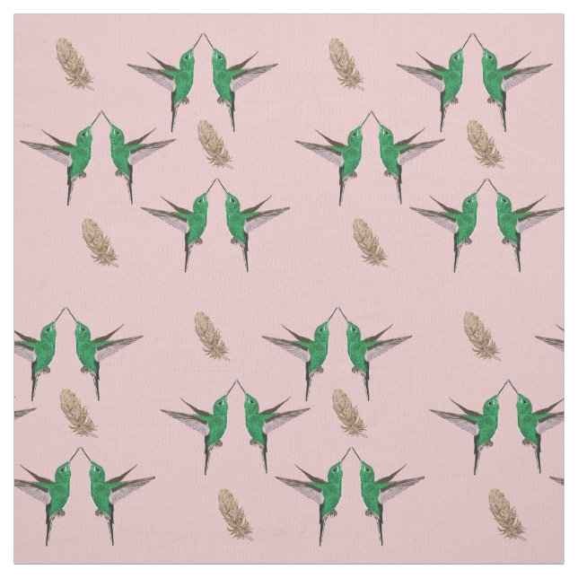 Green Hummingbird Fabric (Swatch)
