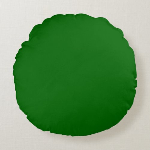Green Hunter kelly solid plain color Custom Round Pillow