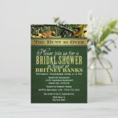 Green Hunting Camo Bridal Shower Invitations (Standing Front)