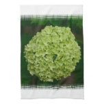Green Hydrangea Kitchen Towel