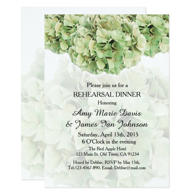 Green Hydrangea Rehearsal Dinner Invite Hydrangea2