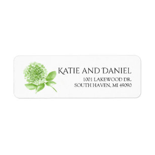 Hydrangea Return Address Labels