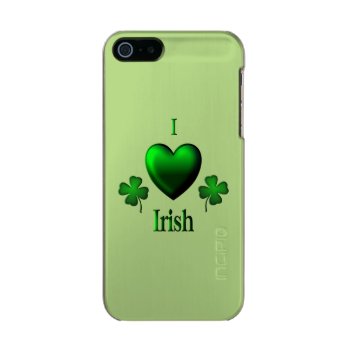 Green I Heart Irish Metallic iPhone SE/5/5s Case