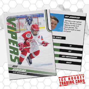 Green Ice Hockey Trading Card