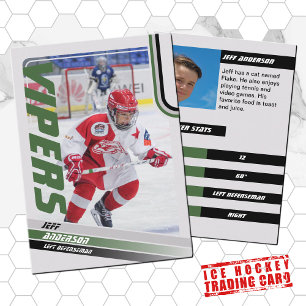 Green Ice Hockey Trading Card