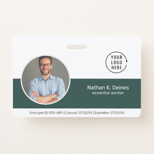 Green ID  Employee Photo ID Company Security  Badge