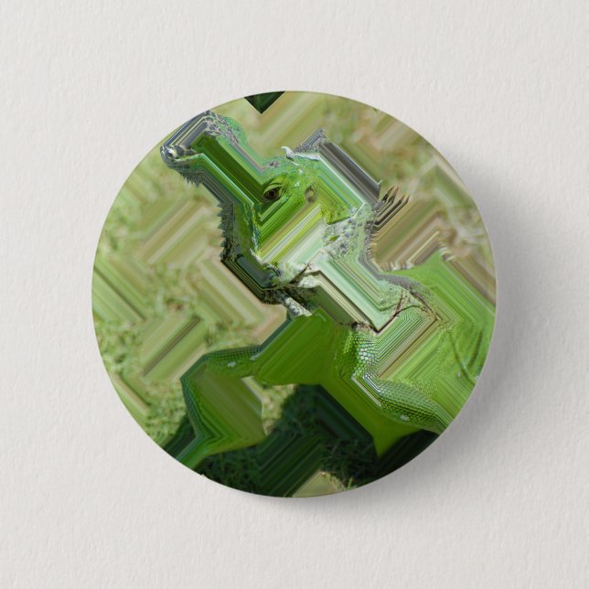 Green Iguana Button (Front)